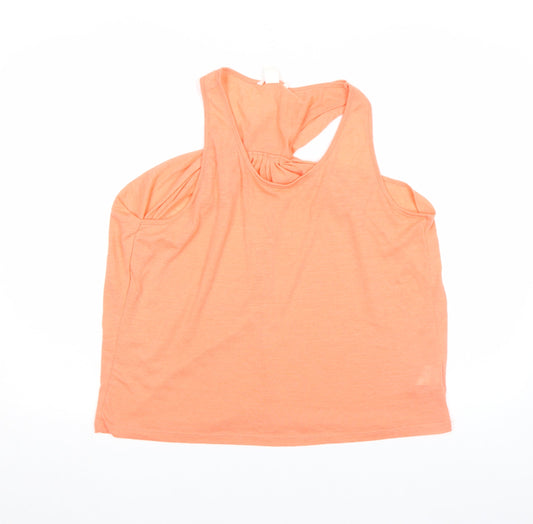 Womens UK Size S H&M Orange Basic Tank