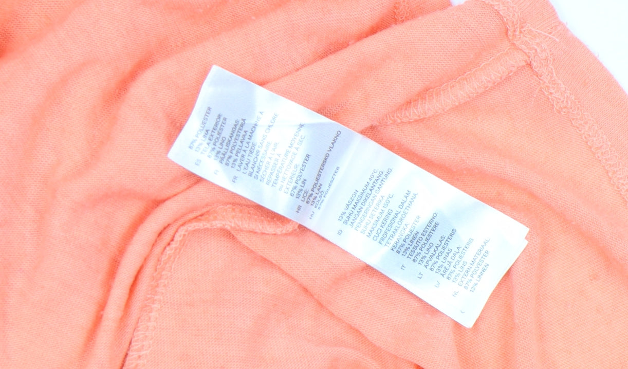 Womens UK Size S H&M Orange Basic Tank