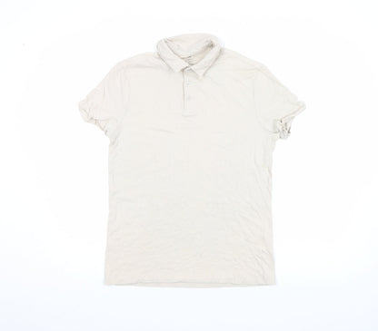 Mens UK Size S H&M Cotton Blend Polo Shirt