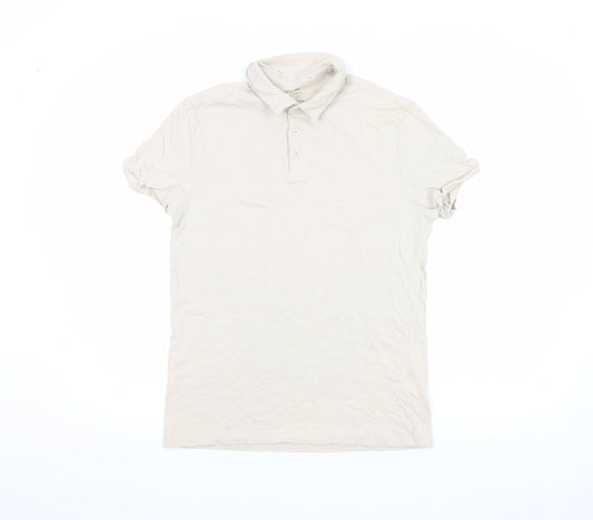 Mens UK Size S H&M Cotton Blend Polo Shirt