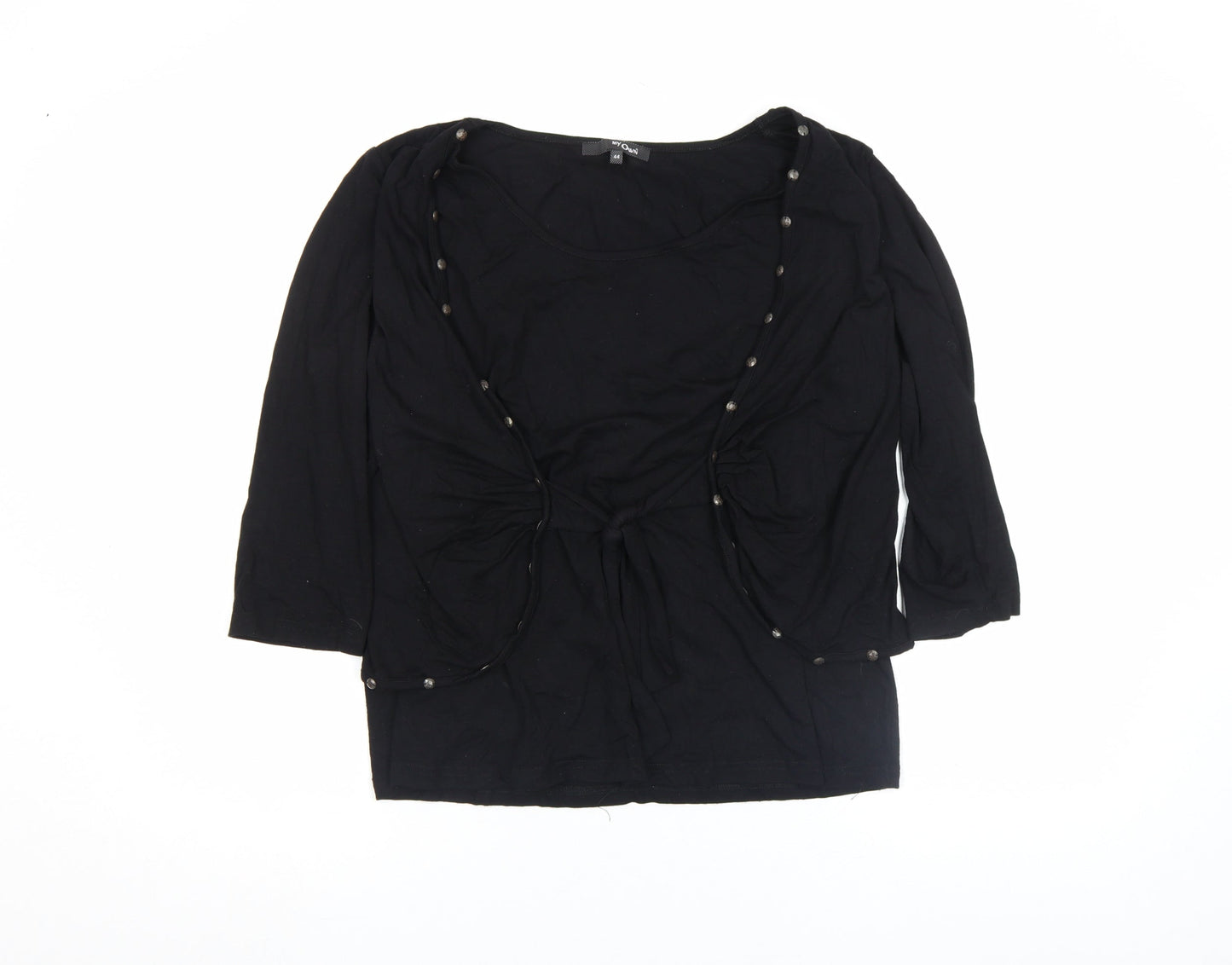 Womens UK Size 14 My Own Black Tunic Blouse