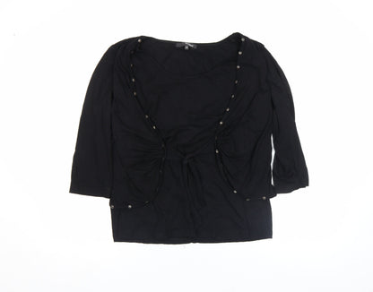 Womens UK Size 14 My Own Black Tunic Blouse