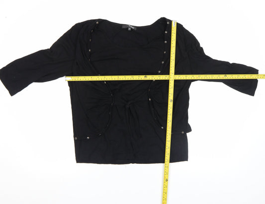 Womens UK Size 14 My Own Black Tunic Blouse