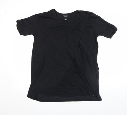 New Look Women Black Maternity Stretch Jersey T-Shirt Size 10