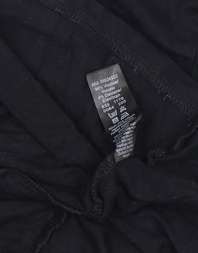 George Women’s Black Floral Embroidered Wrap Blouse Size 16