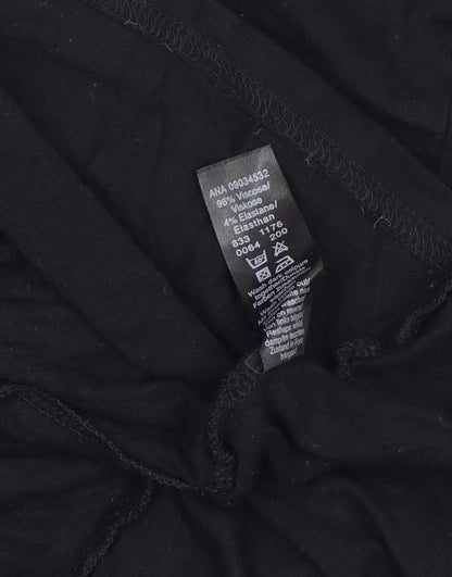 George Women’s Black Floral Embroidered Wrap Blouse Size 16