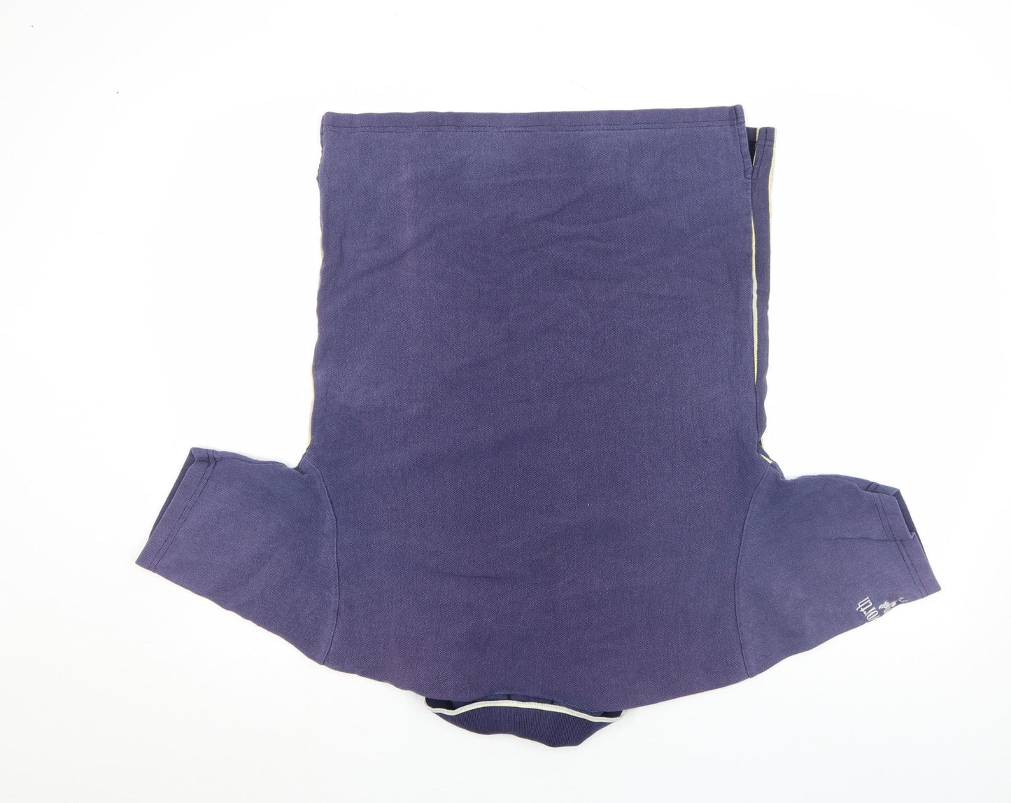 Ashworth Men’s Blue Striped Cotton Blend Golf Polo Shirt Size S