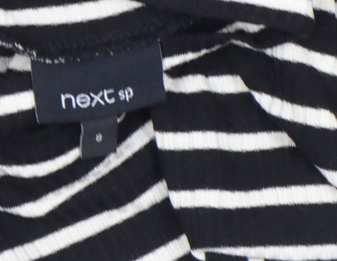 Womens UK Size 8 NEXT Black Basic T-Shirt