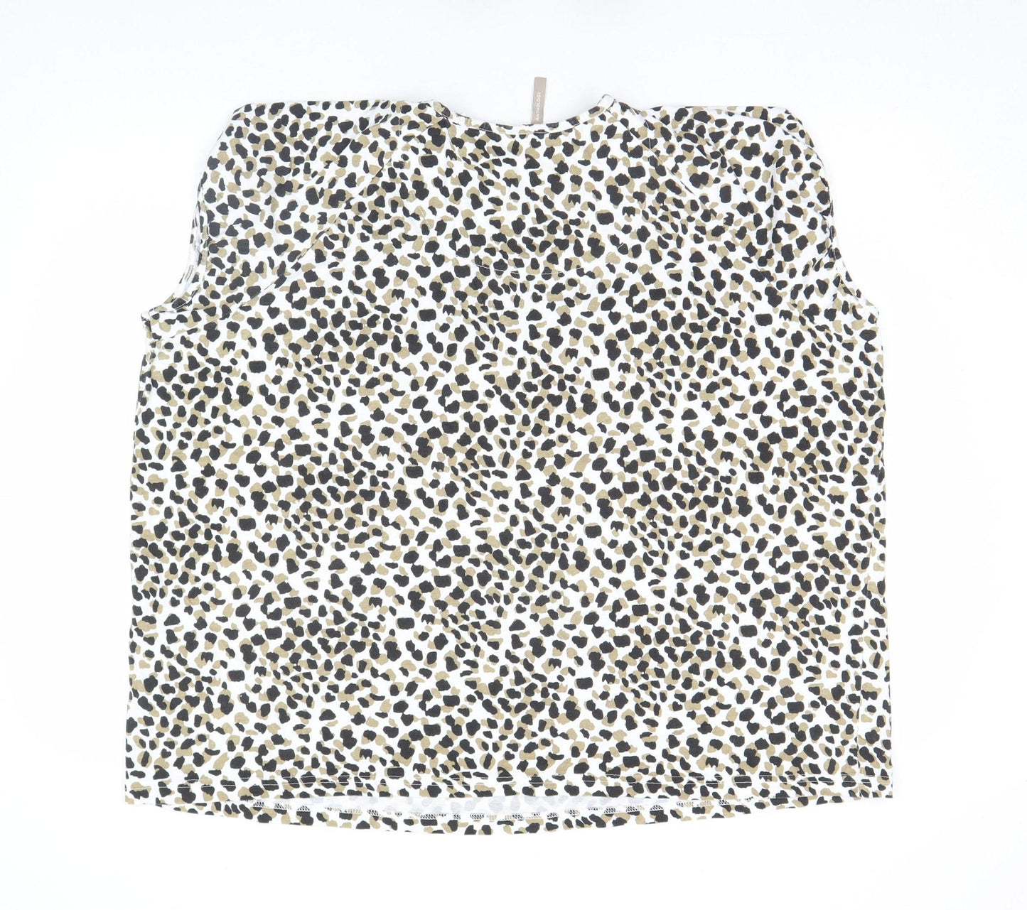 Anthology Women's Plus Size 24 Animal Print Cotton Sleeveless Blouse