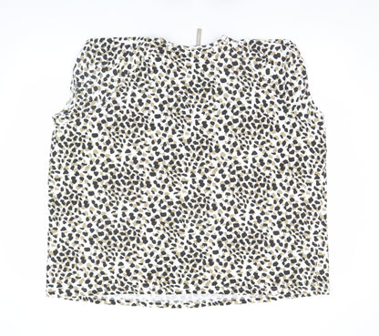 Anthology Women's Plus Size 24 Animal Print Cotton Sleeveless Blouse