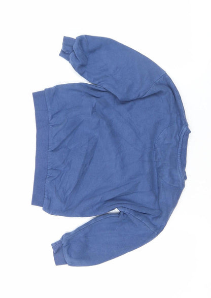 F&F Boys Blue 4-5 Years Pullover Sweatshirt Cotton ONLY GOOD TIMES