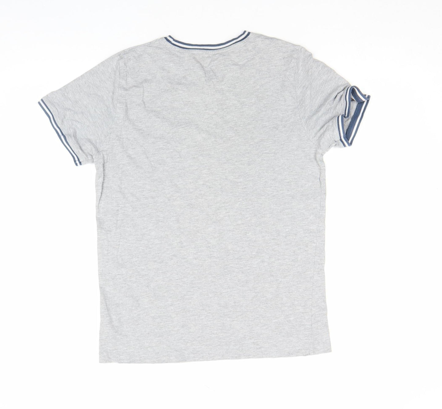 Next Boys Grey 14 Years Cotton Crew Neck Logo T-Shirt