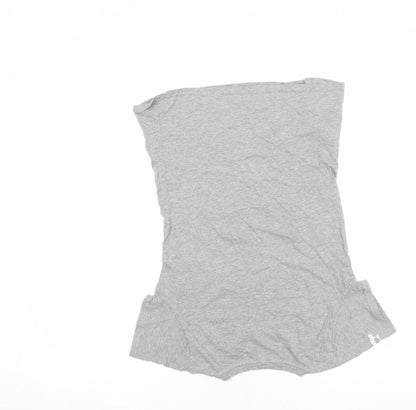 Girls UK Size S Earth Positive Grey Basic T-Shirt