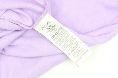 Next Girls Purple Unicorn Graphic T-Shirt 6 Years Short Sleeve