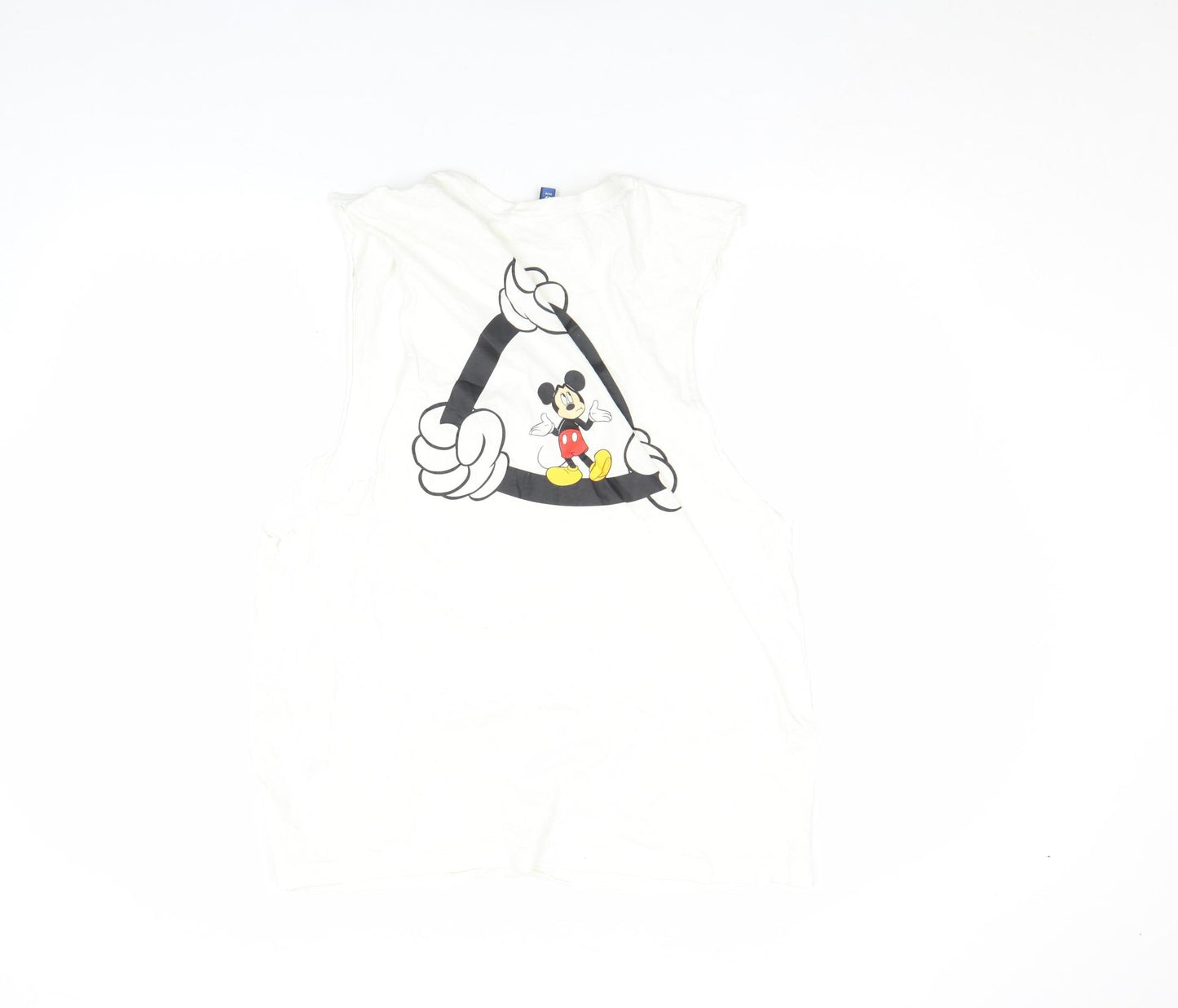 Womens UK Size M H&M White Cropped T-Shirt