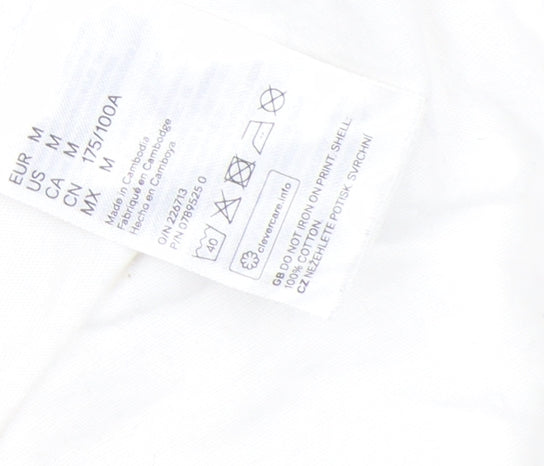 Womens UK Size M H&M White Cropped T-Shirt