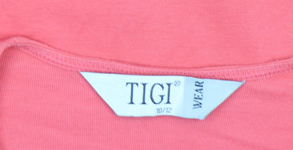 Womens UK Size 10/12 TIGI Wear Pink Tunic Blouse