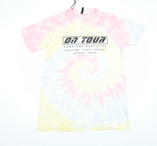 H&M Divided Women's Multicoloured Tie Dye T-Shirt Dress Size S