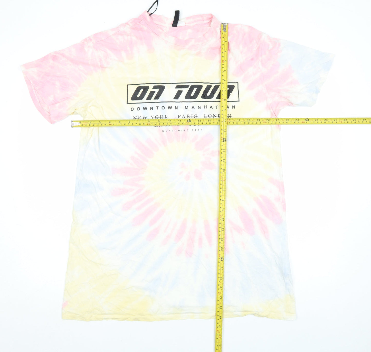 H&M Divided Women's Multicoloured Tie Dye T-Shirt Dress Size S