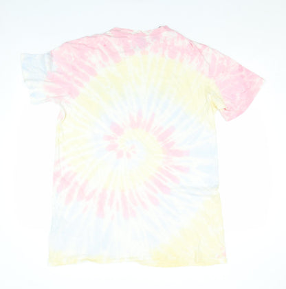 H&M Divided Women's Multicoloured Tie Dye T-Shirt Dress Size S