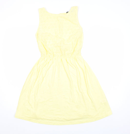 Atmosphere Women’s Yellow Cotton Fit & Flare Sleeveless Dress Size 8