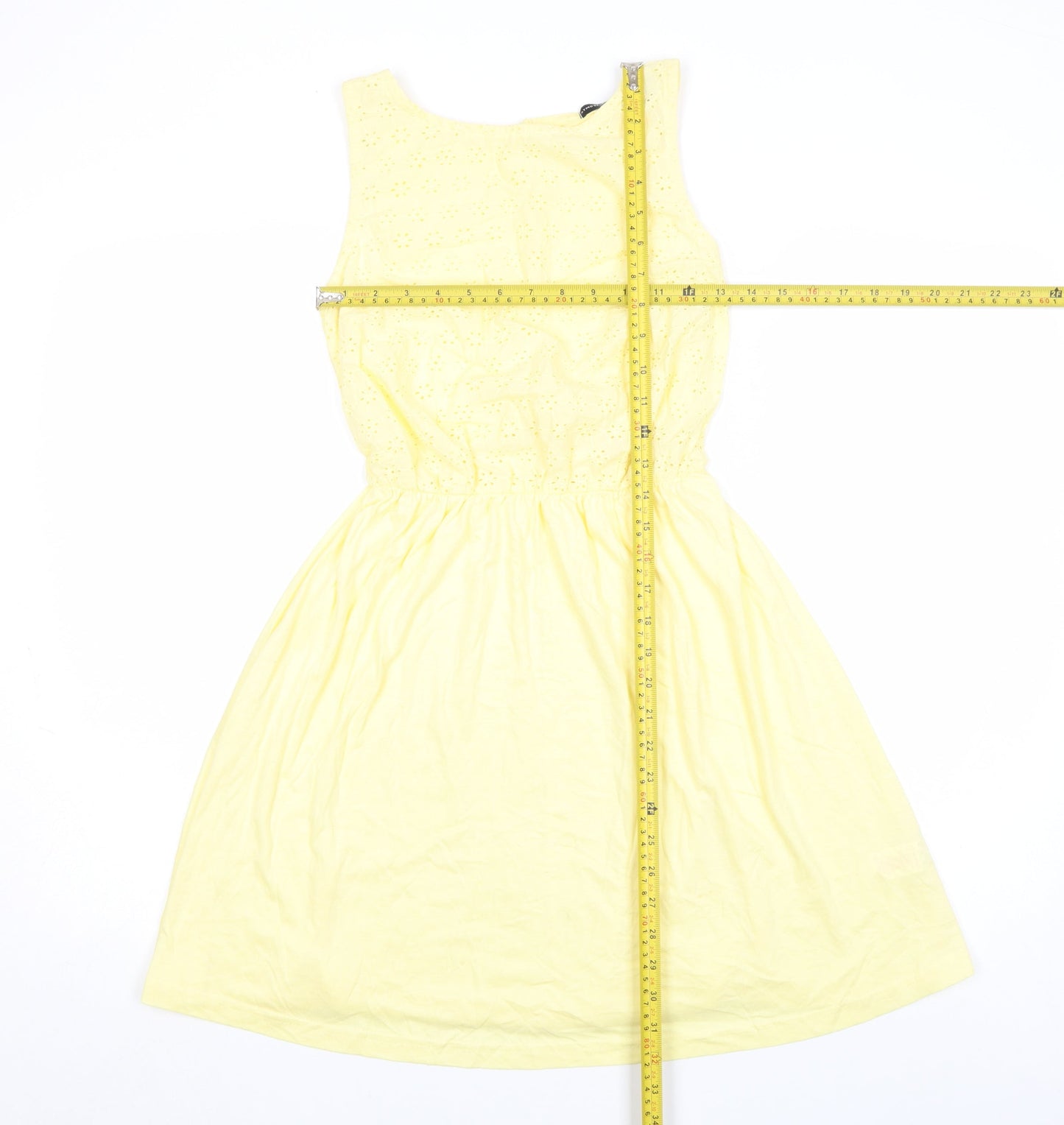 Atmosphere Women’s Yellow Cotton Fit & Flare Sleeveless Dress Size 8