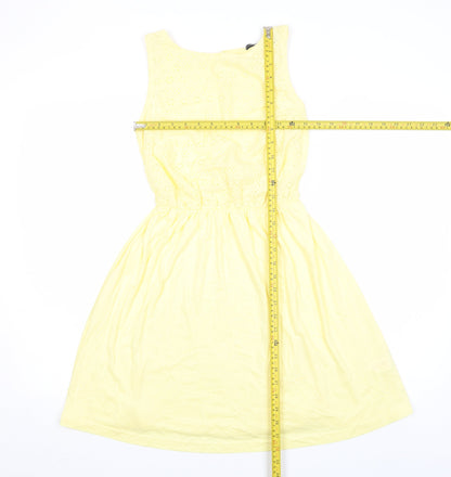 Atmosphere Women’s Yellow Cotton Fit & Flare Sleeveless Dress Size 8