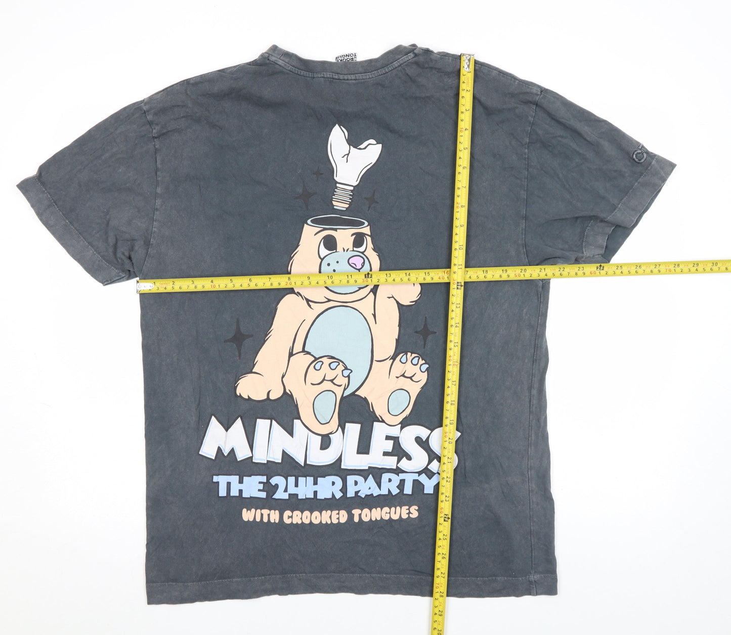 Mens UK Size M Crooked Tongues Grey  T-Shirt