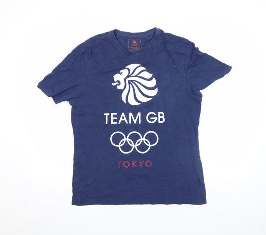 Team GB Tokyo Olympics Navy Short Sleeve Cotton Men's T-Shirt M