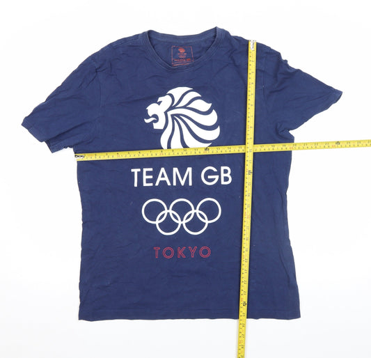 Team GB Tokyo Olympics Navy Short Sleeve Cotton Men's T-Shirt M