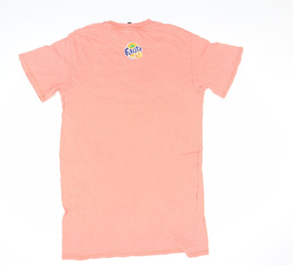 H&M Women’s Pink Fanta Graphic Nightshirt XS Cotton T-Shirt Style