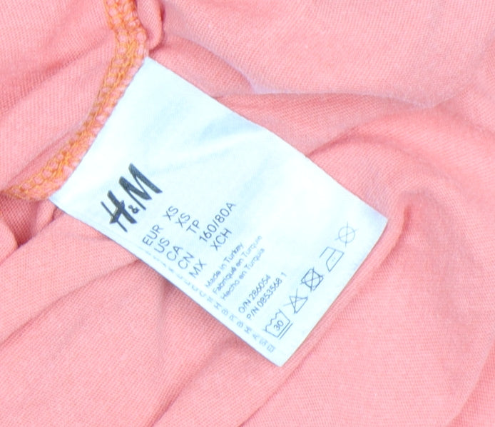 H&M Women’s Pink Fanta Graphic Nightshirt XS Cotton T-Shirt Style