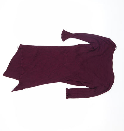 Pull & Bear Women Red Bodycon Knit Short Dress Size M