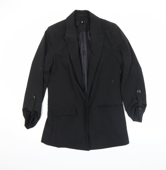 Very Women Black Single-Breasted Blazer Jacket Size M