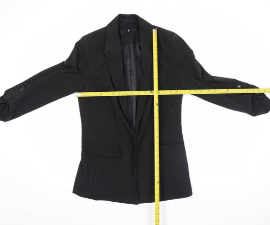Very Women Black Single-Breasted Blazer Jacket Size M