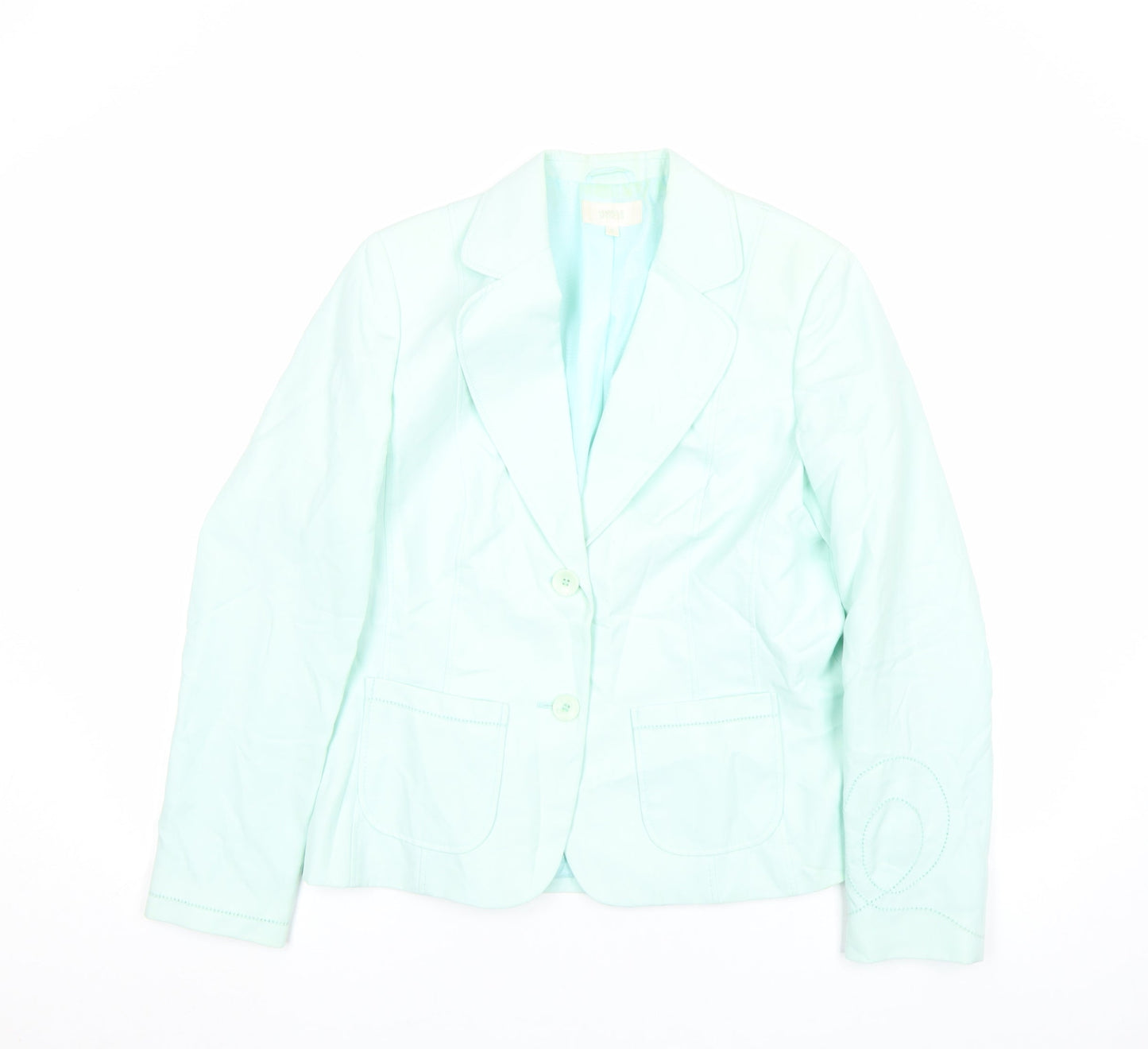 Marks and Spencer Women's Blue Linen Blend Blazer UK 12