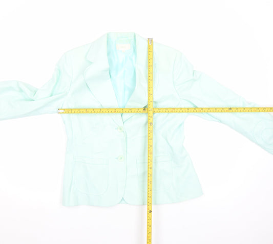 Marks and Spencer Women's Blue Linen Blend Blazer UK 12