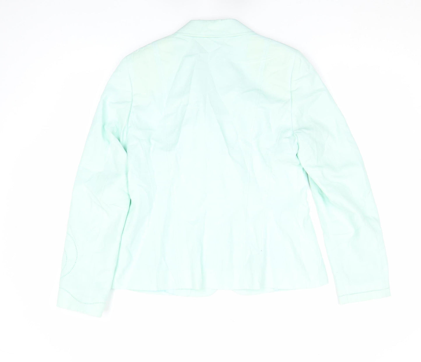 Marks and Spencer Women's Blue Linen Blend Blazer UK 12