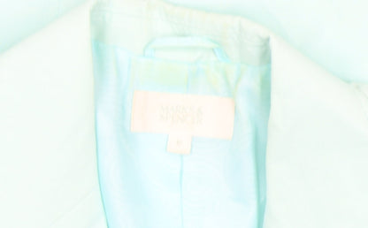 Marks and Spencer Women's Blue Linen Blend Blazer UK 12