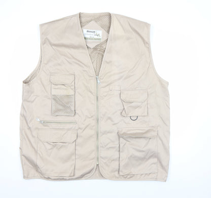 Mens UK Size 2XL Result Beige Bodywarmer