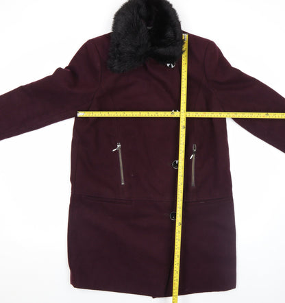 Womens UK Size 14 F&F Purple Overcoat