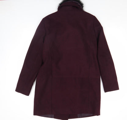 Womens UK Size 14 F&F Purple Overcoat