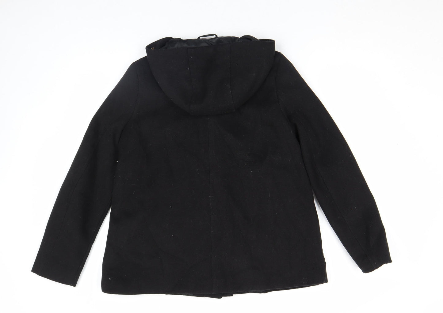 Womens UK Size XS Zara Black Duffle Coat
