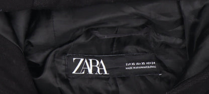 Womens UK Size XS Zara Black Duffle Coat