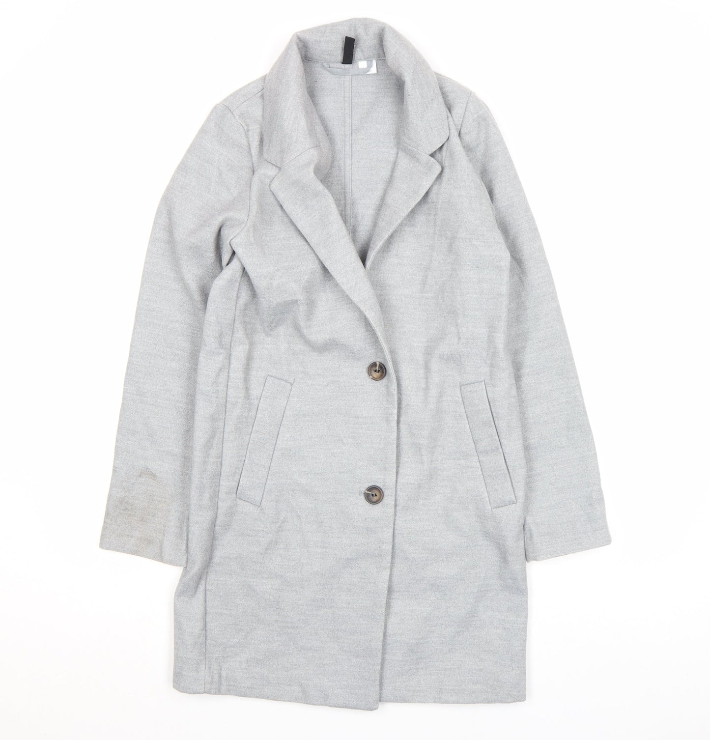 Womens UK Size XS H&M Grey Overcoat