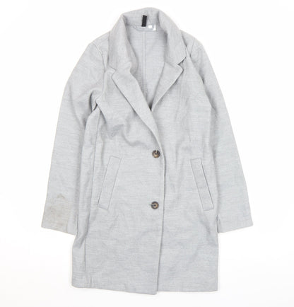 Womens UK Size XS H&M Grey Overcoat