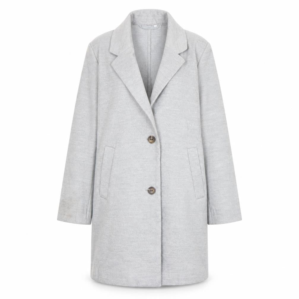 Womens UK Size XS H&M Grey Overcoat