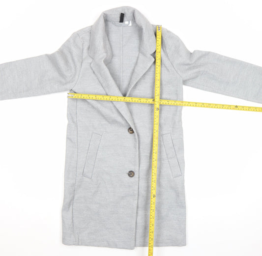 Womens UK Size XS H&M Grey Overcoat