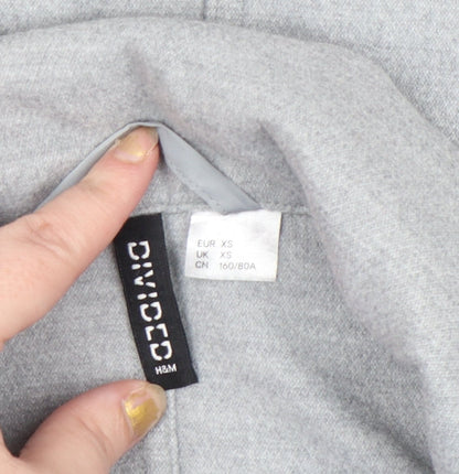 Womens UK Size XS H&M Grey Overcoat