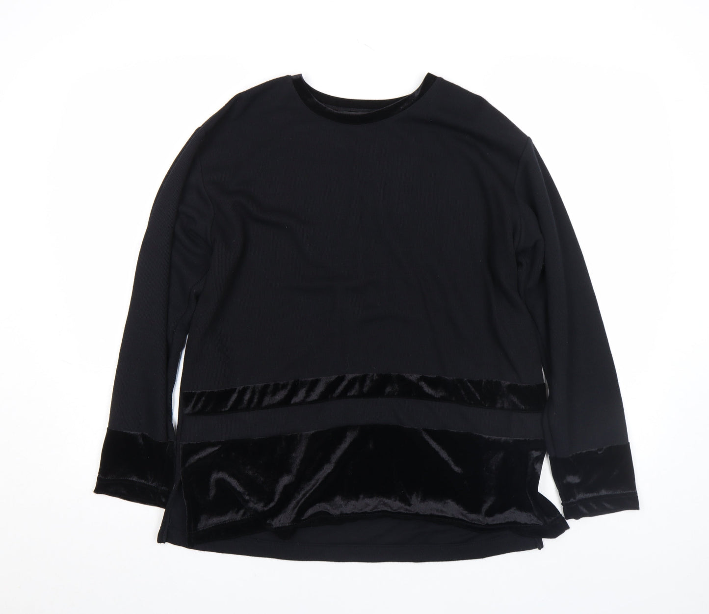 Womens UK Size L By Design Black Basic Blouse